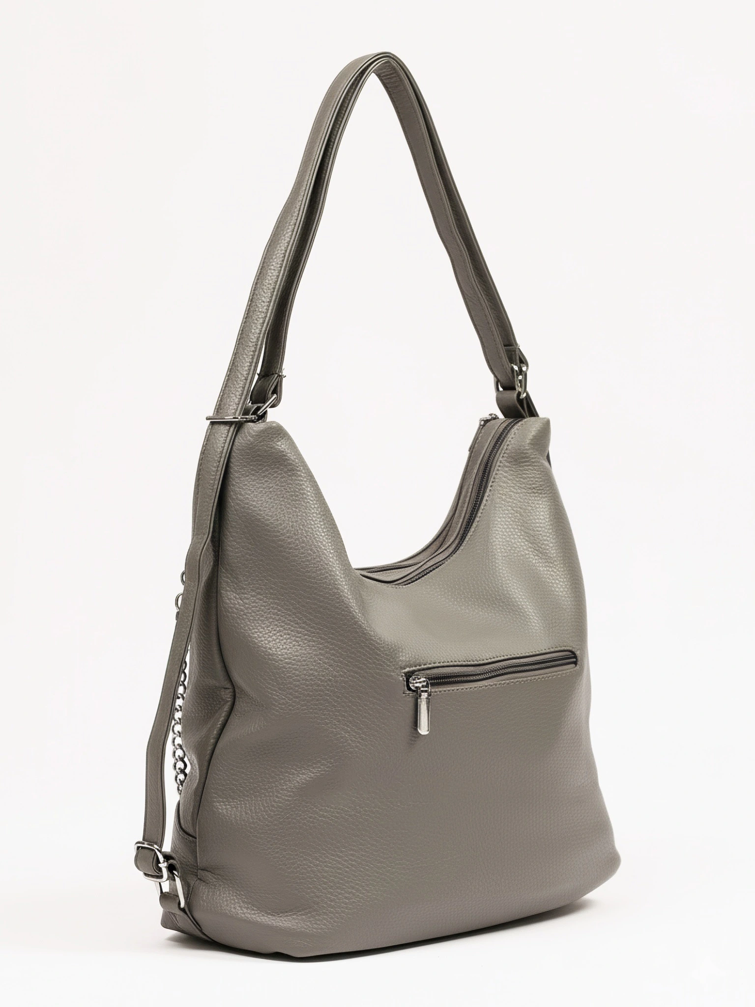 Сумка-шоппер  с регулируемыми ручками, откидным карманом и цепочкой в ассортименте